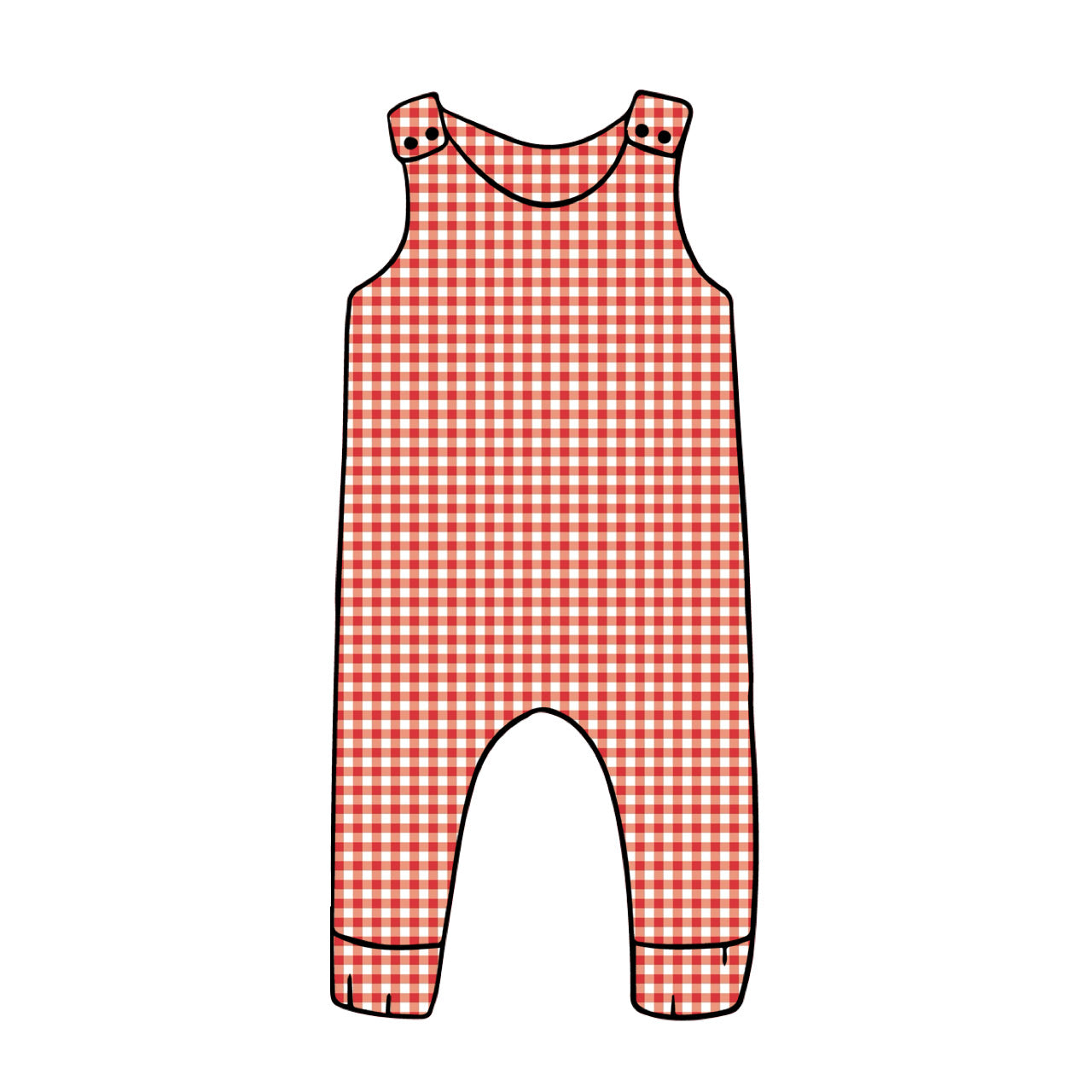 Harem Romper | Red Gingham