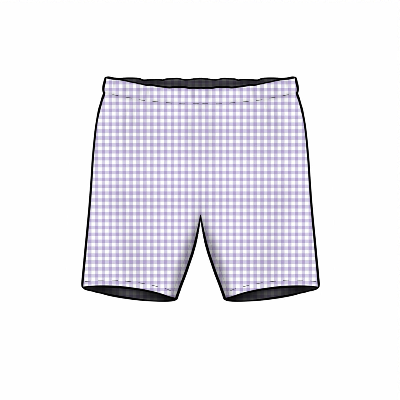 Shorts | Lilac Gingham