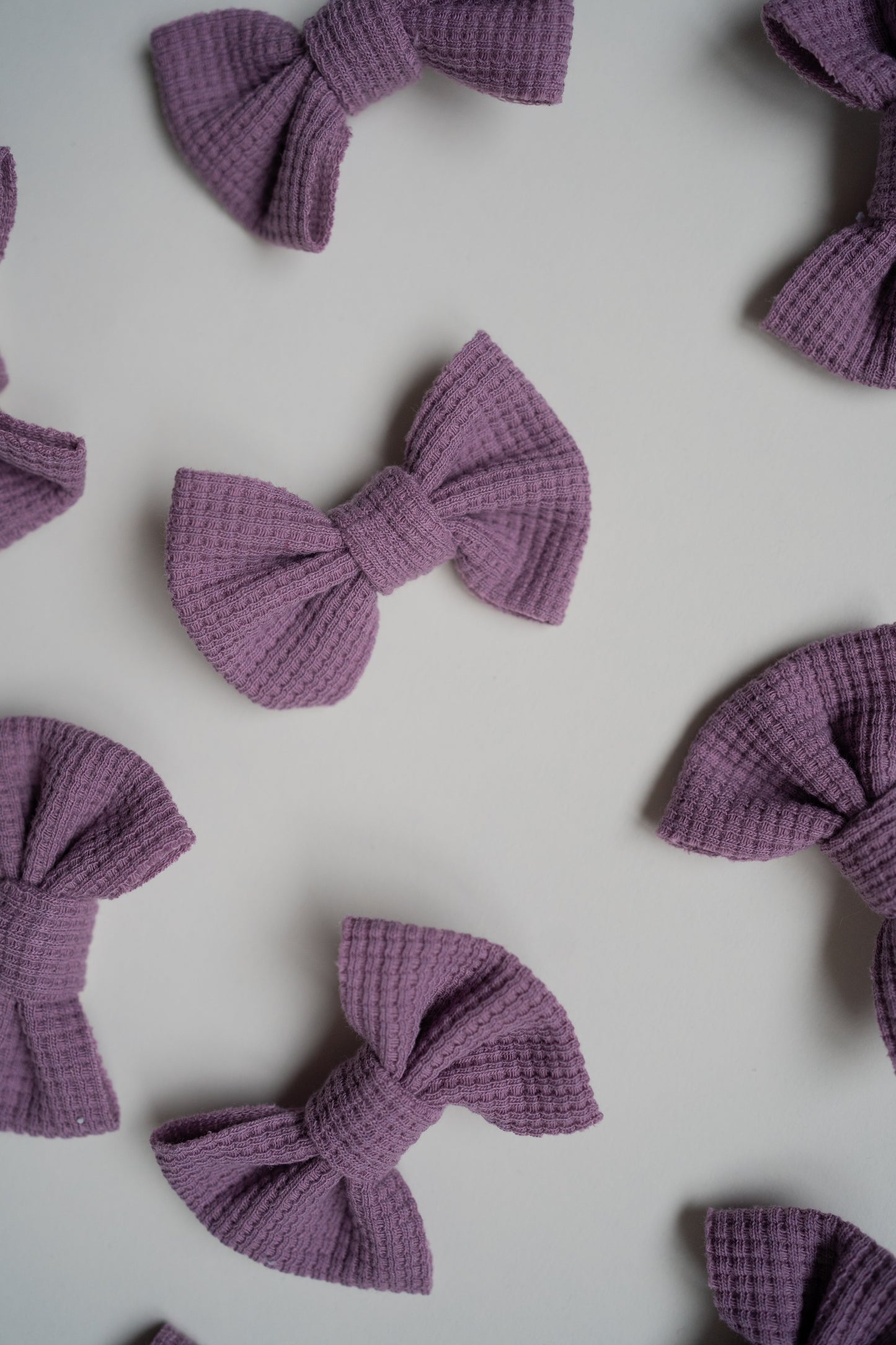 Waffle Bow Clip | Plum