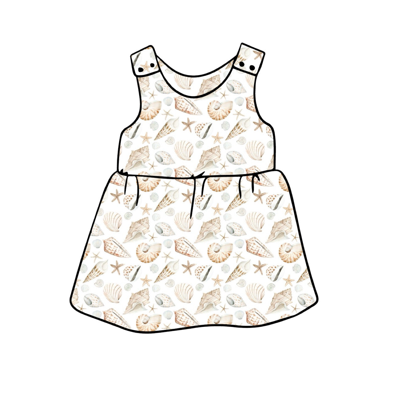 Pinny Dress | Sea Shells