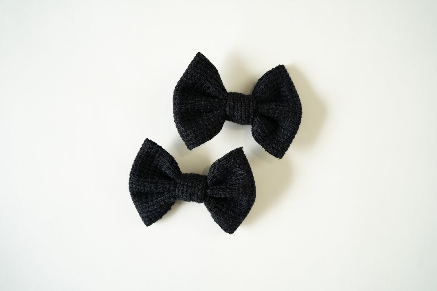 Waffle Bow Clip | Black
