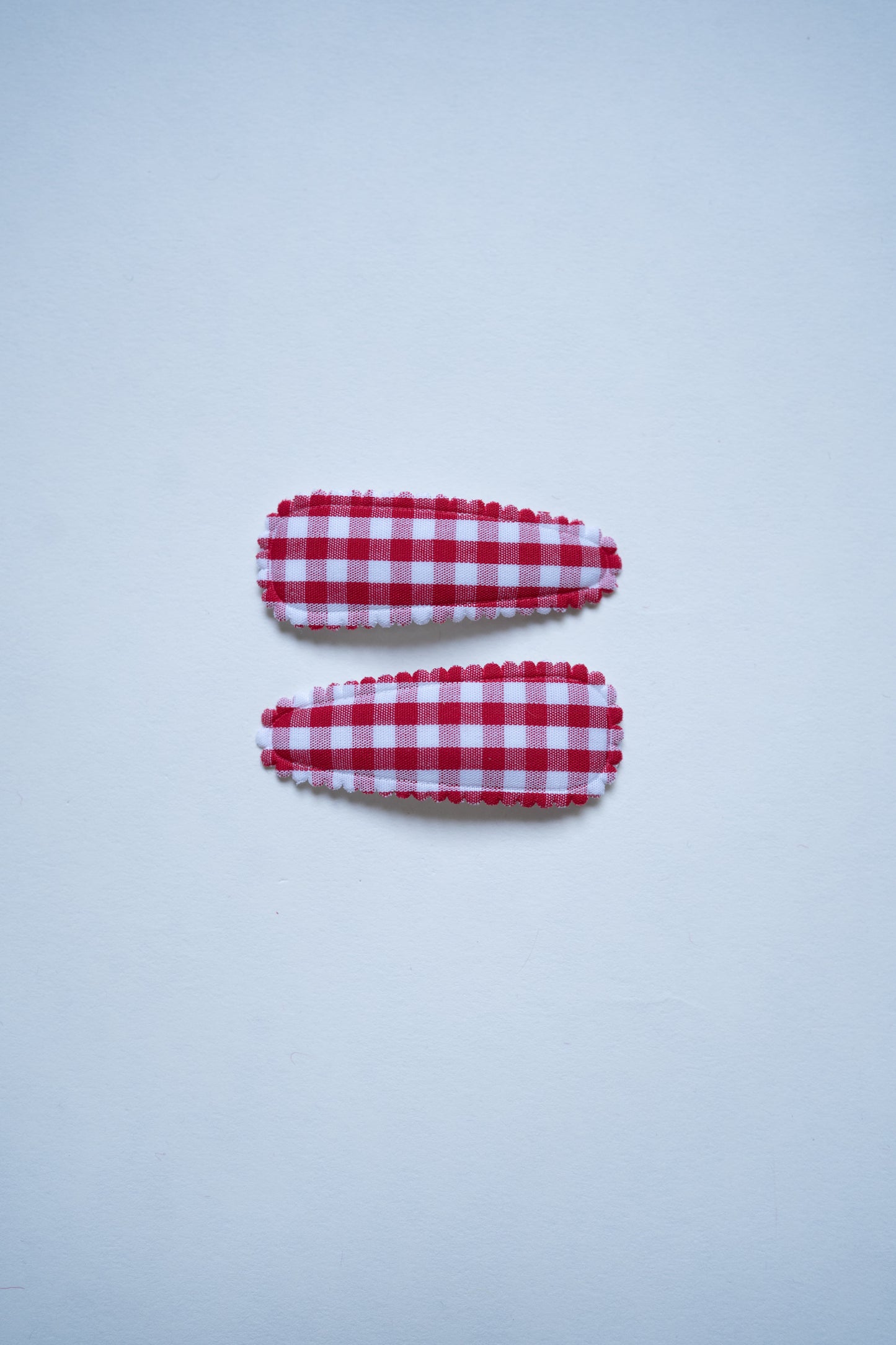 Red Gingham Snap Clips | 2-Pack