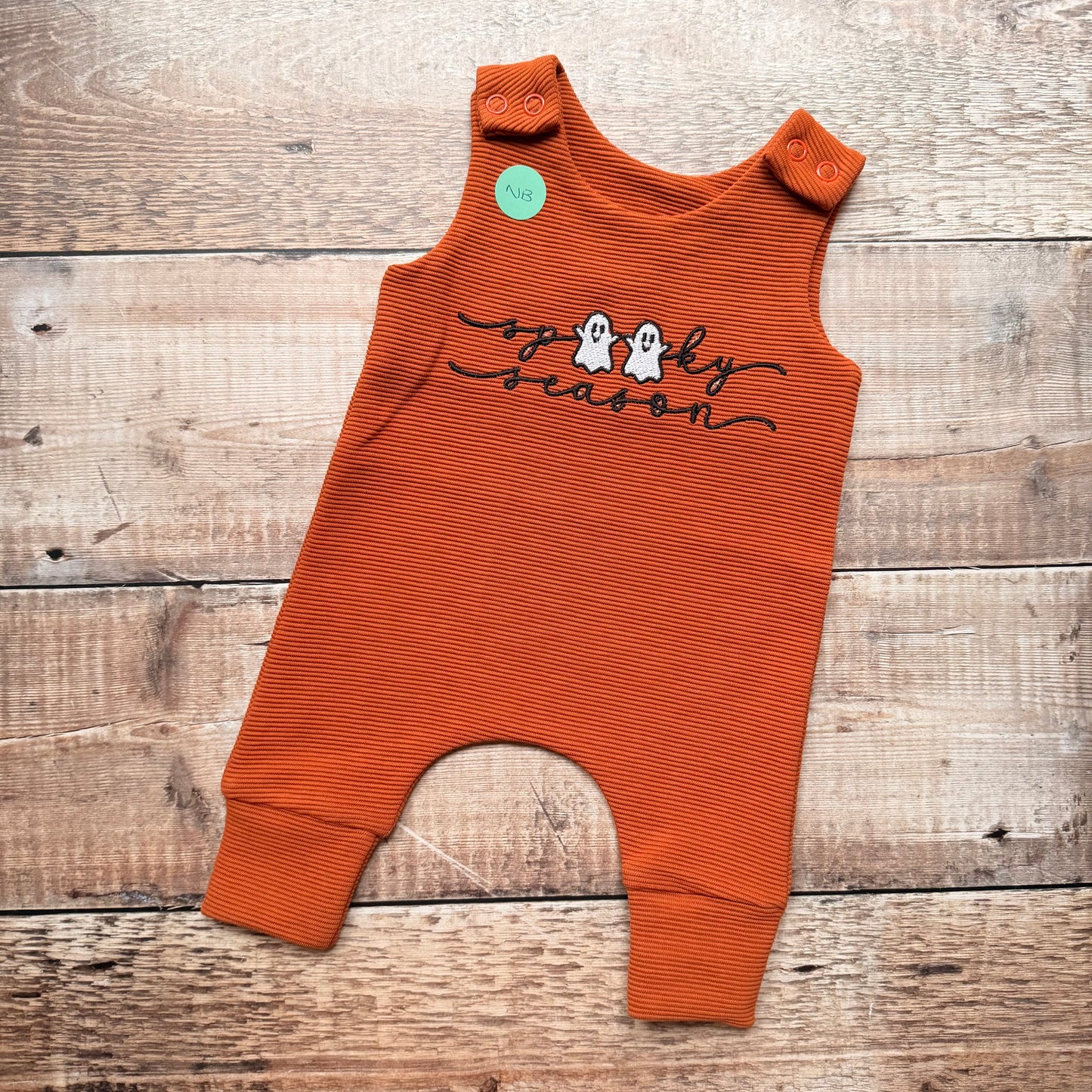 Spooky Rib Harem Romper | Rust
