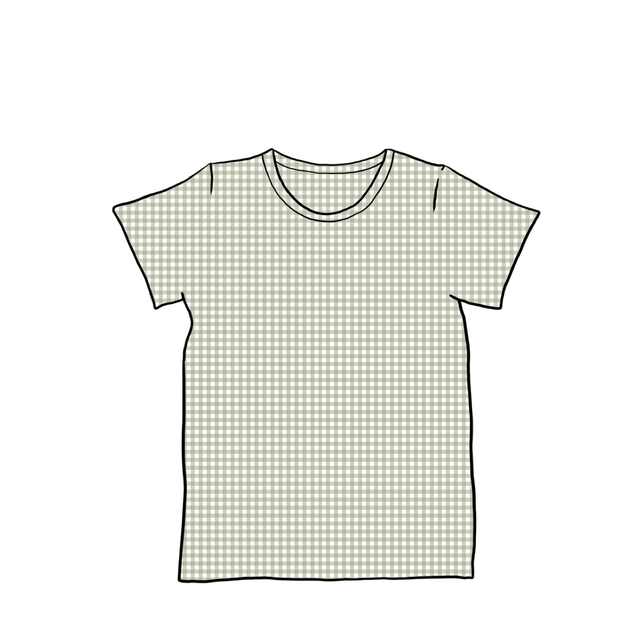 Junior Baggy Tees | Long + Short Sleeve | Sage Gingham