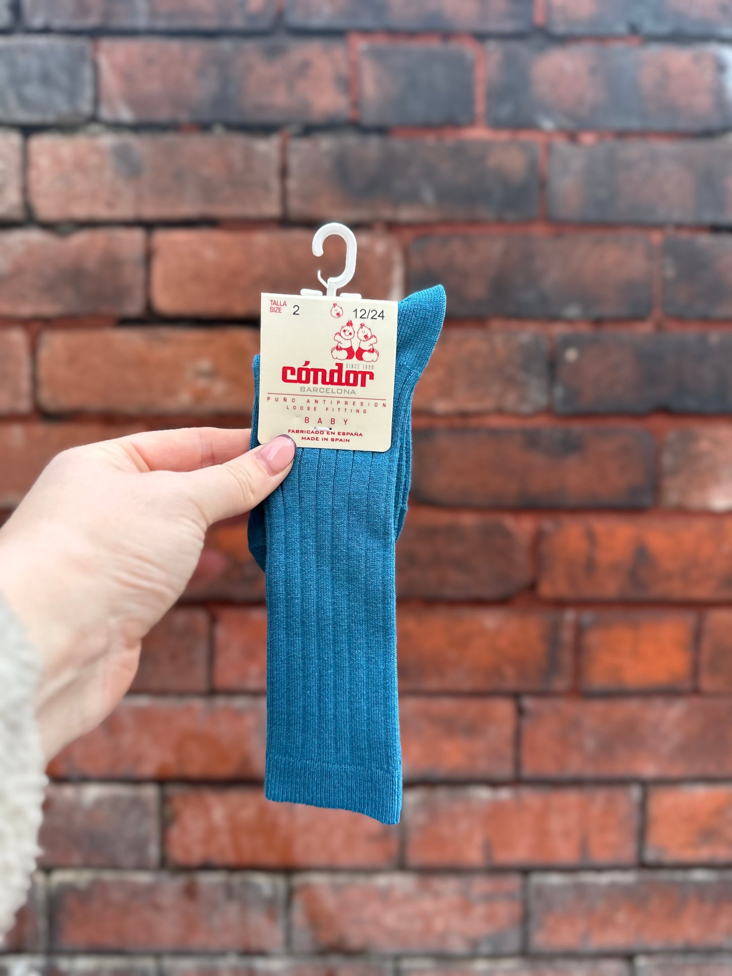 Condor Ribbed Knee Socks - Ocean