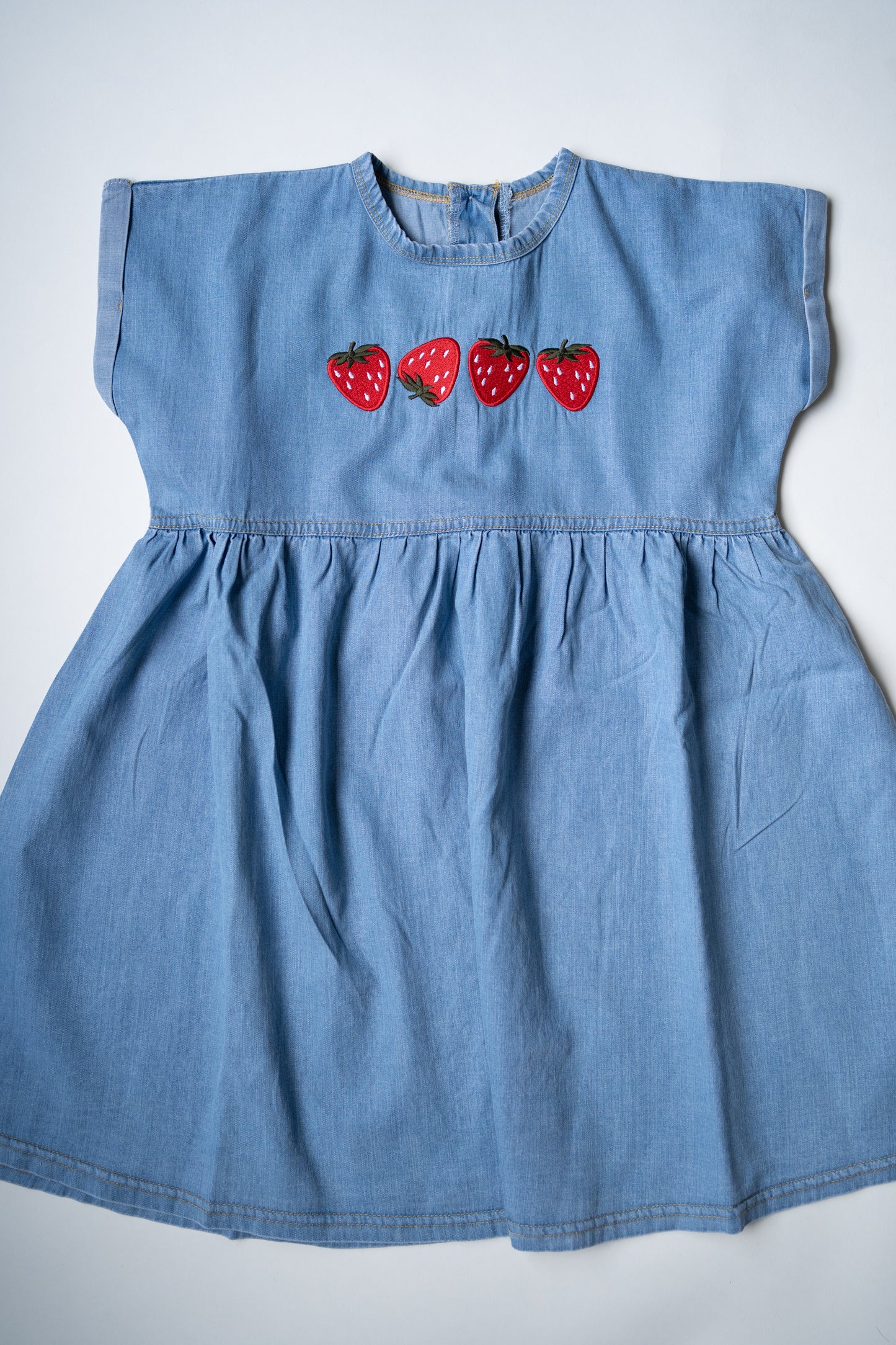 Denim Embroidery Dress