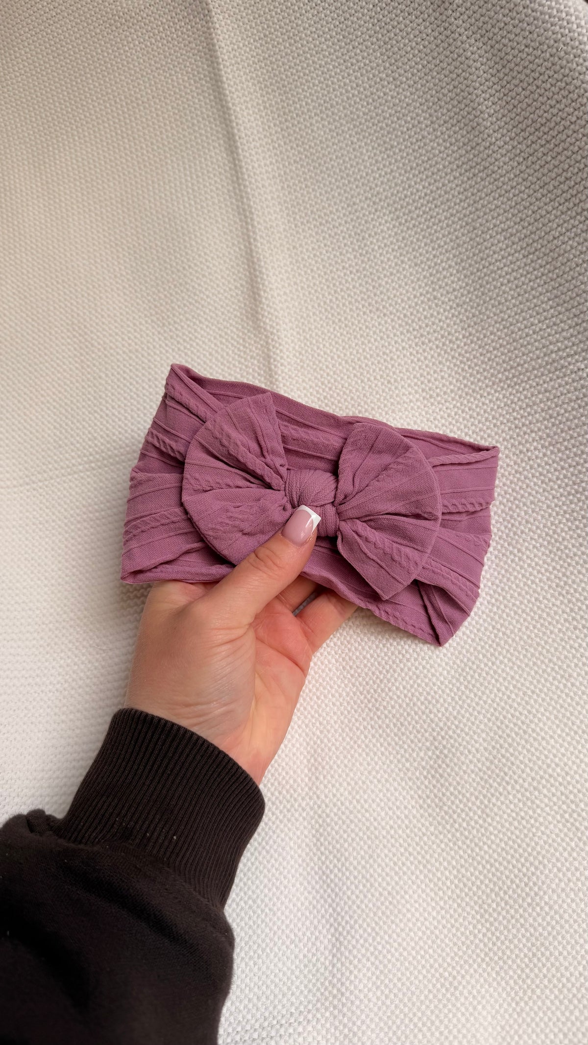 Mauve Soft Baby Headband
