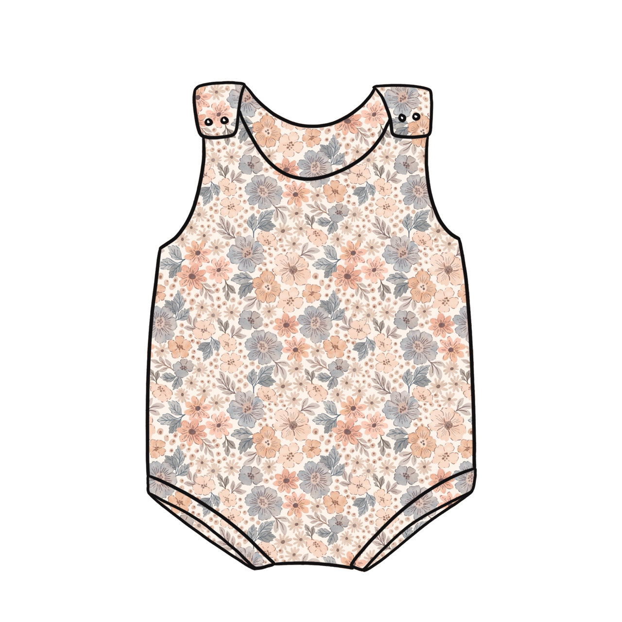 Bummie Romper | Blush Blooms