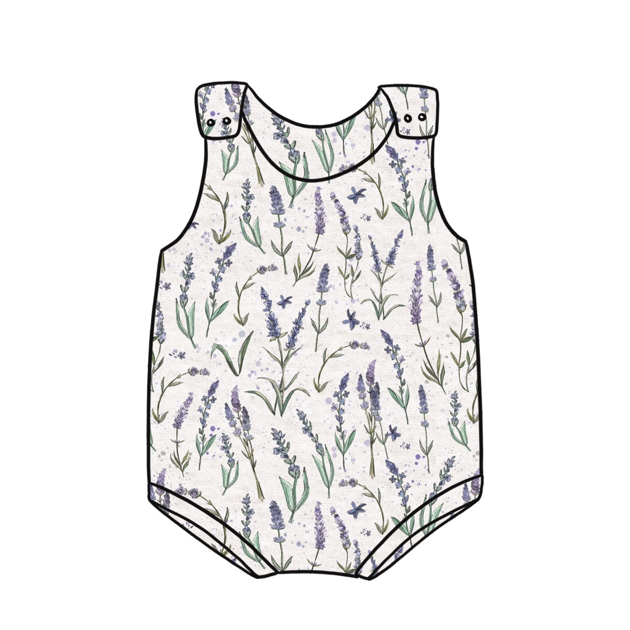 Bummie Romper | Lavender Fields