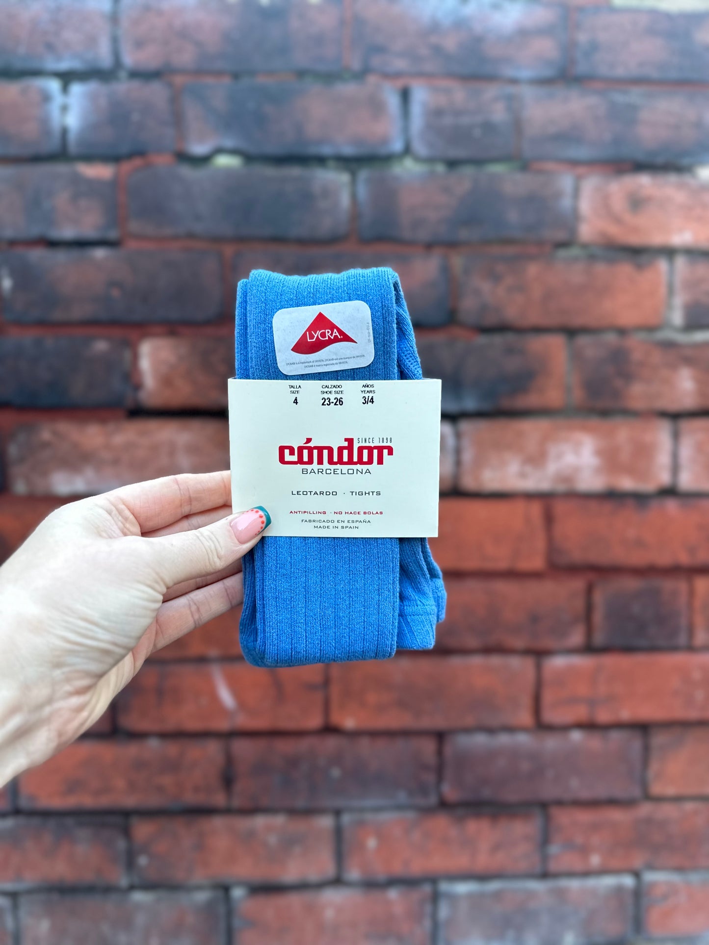 Condor Ribbed Tights - French Blue