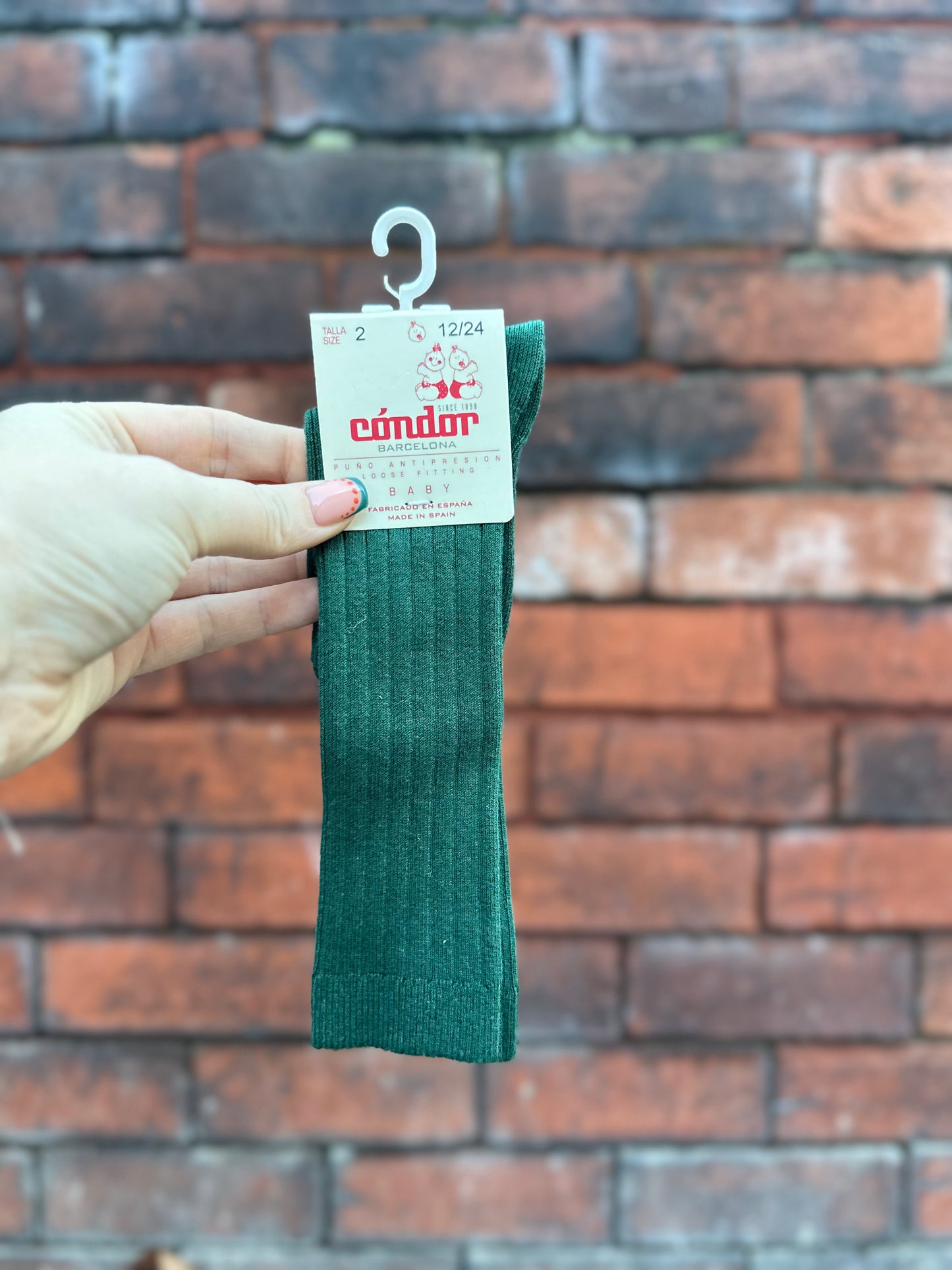 Condor Ribbed Knee Socks - Bottle Green