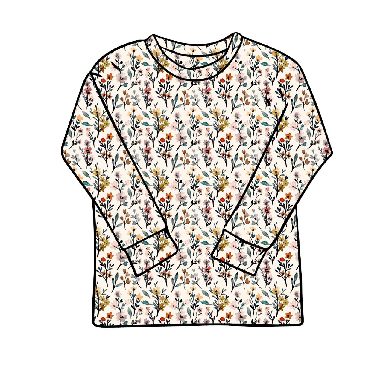 Baggy Tees | Long + Short Sleeve | Country Garden