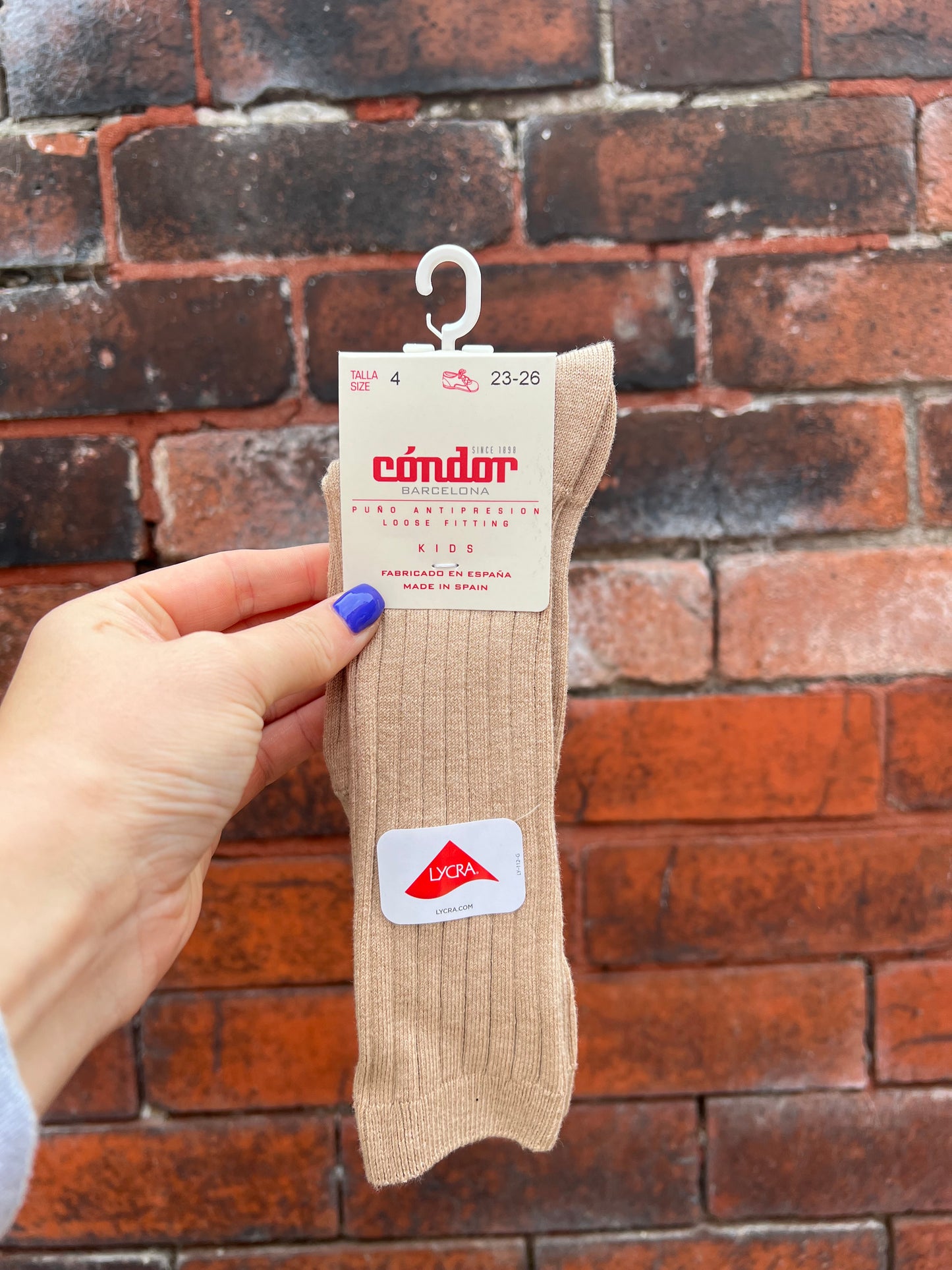 Condor Ribbed Knee Socks - Nougat