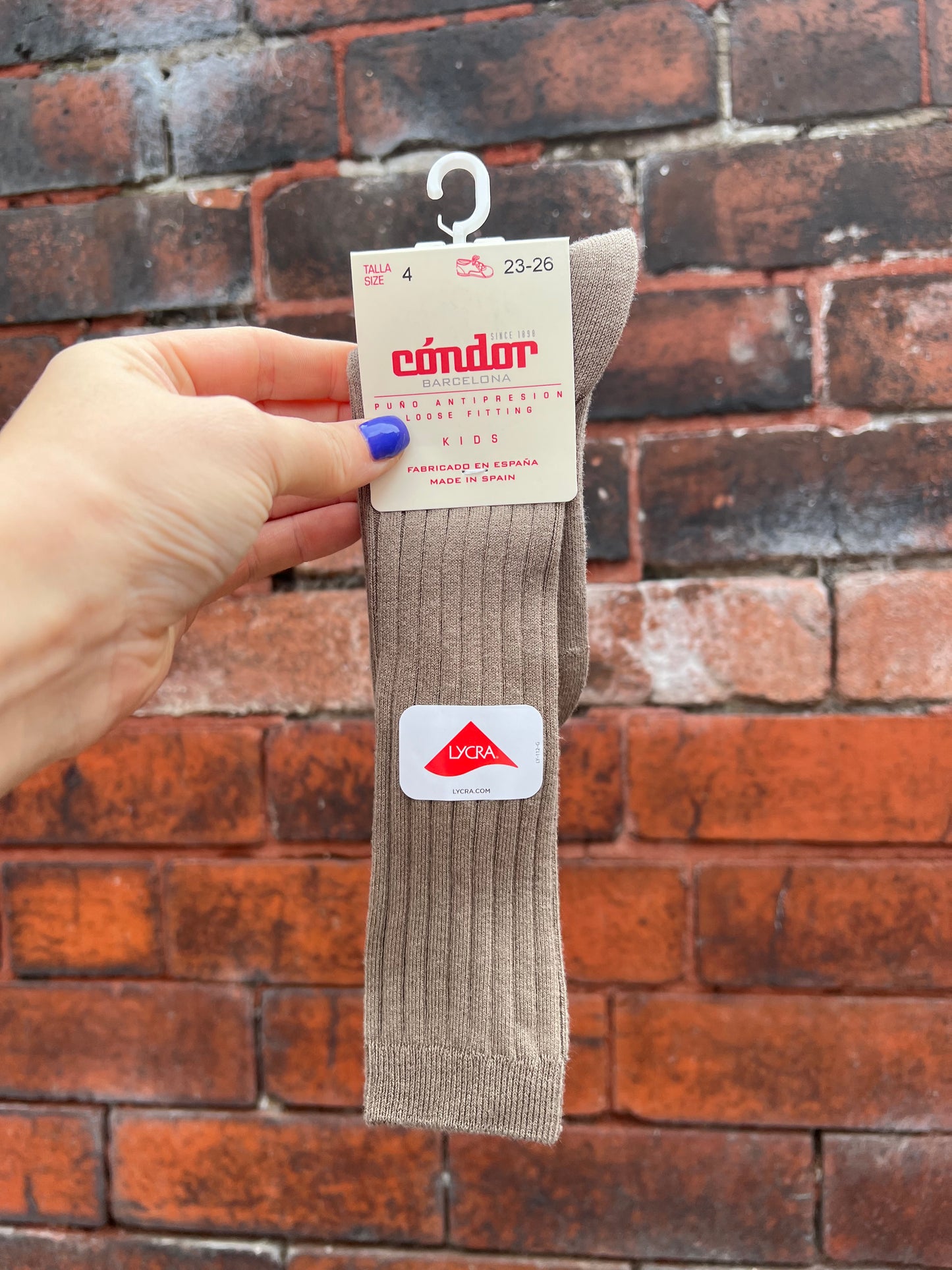 Condor Ribbed Knee Socks - Mink