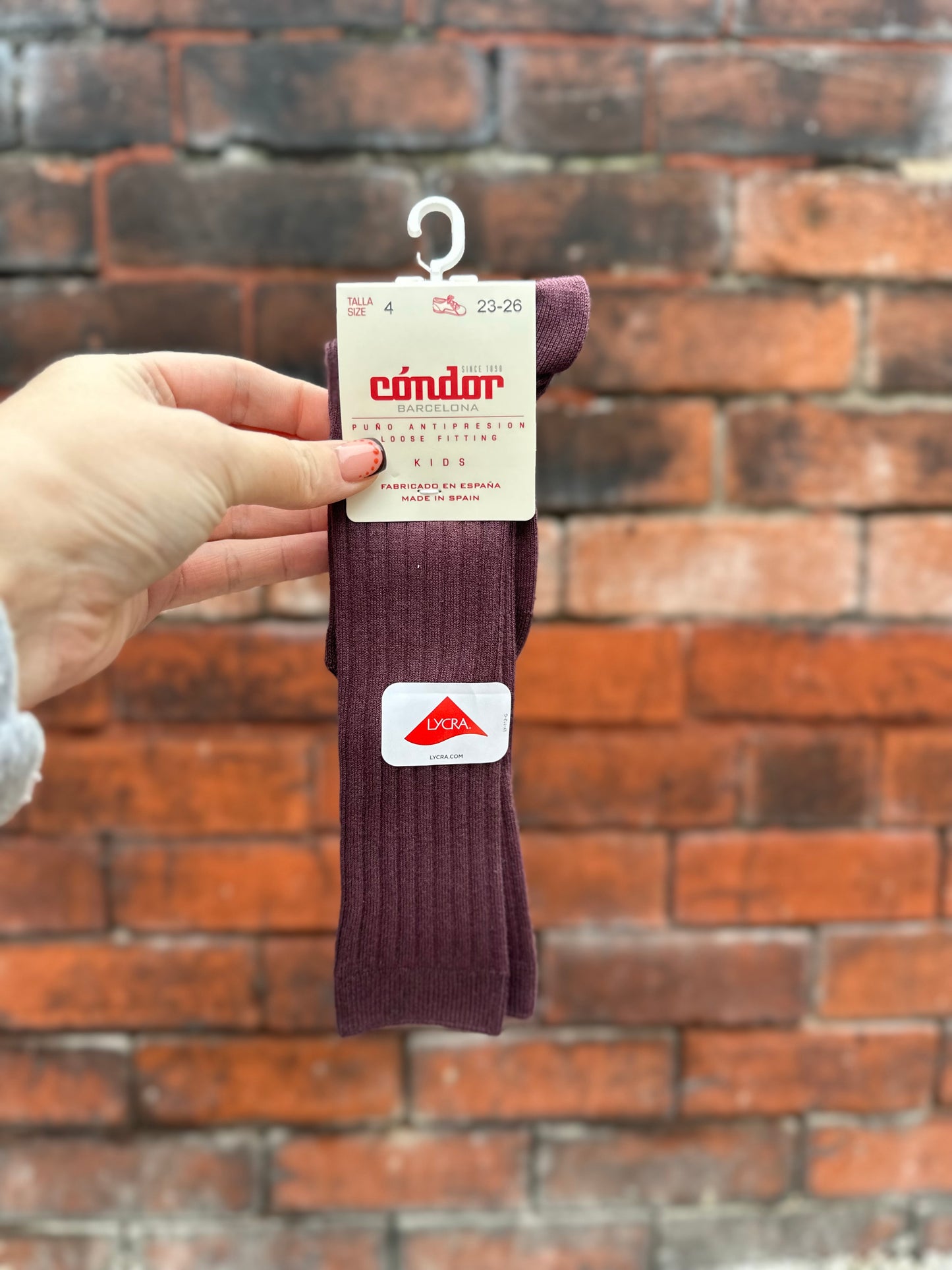 Condor Ribbed Knee Socks - Bordeaux