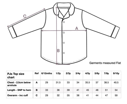 Beige Button Personalised Pj's