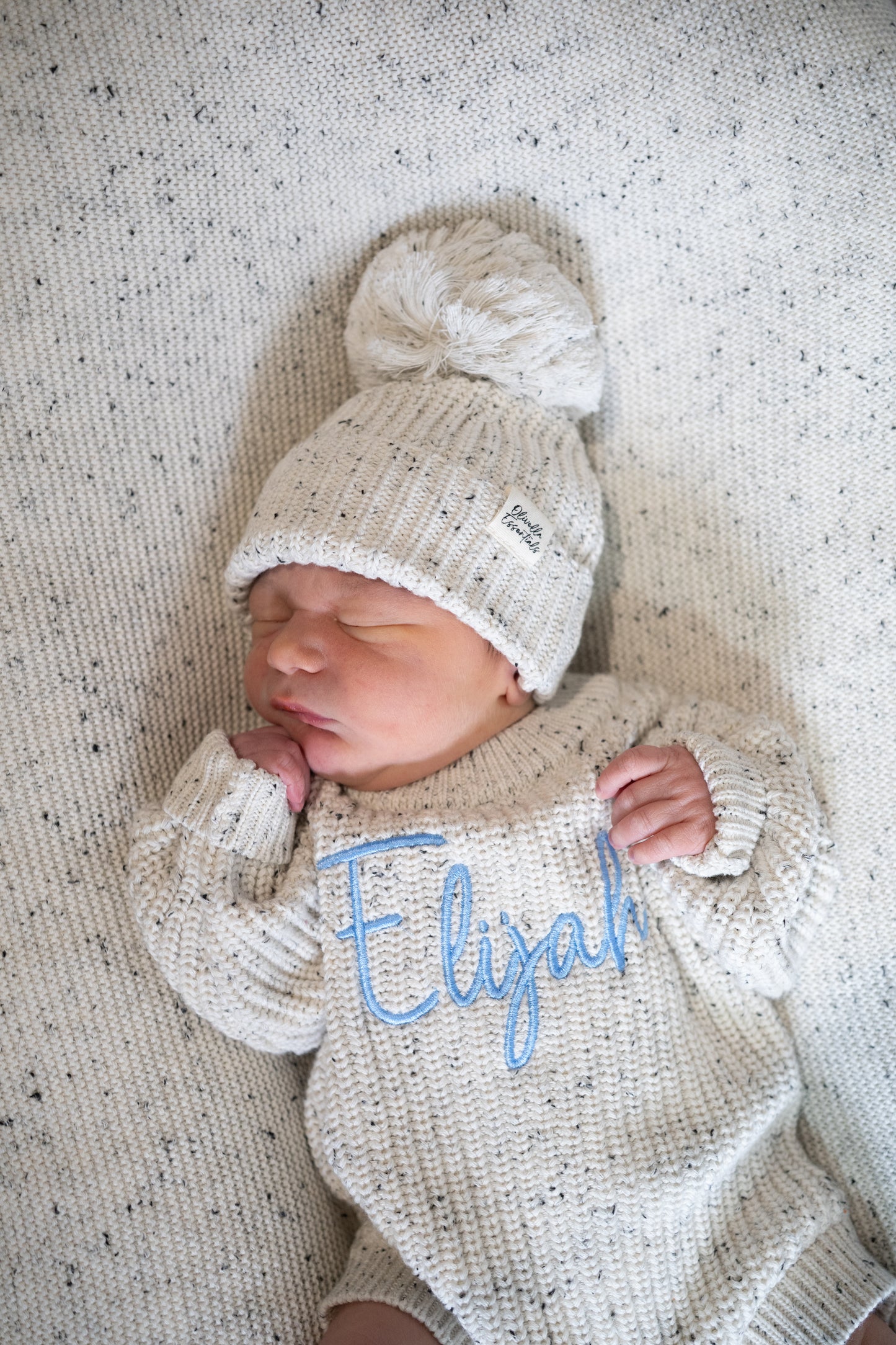 Baby Knit Beanie | Oatmeal Fleck