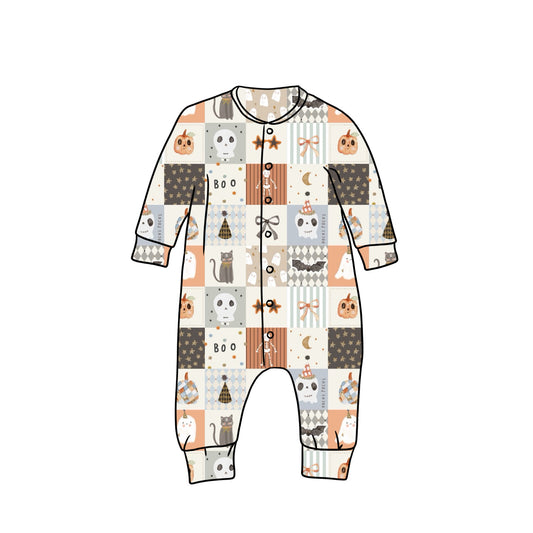 Popperdown Romper | Patchwork Boo