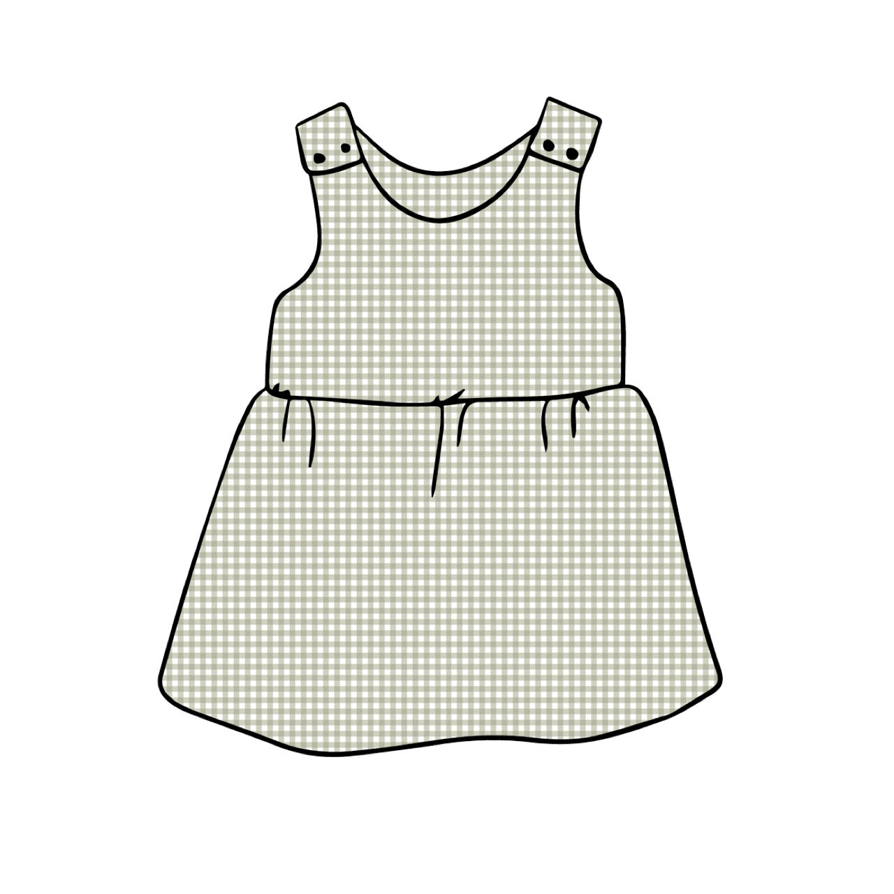 Pinny Dress | Sage Gingham