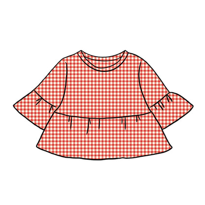 Peplum Tops | Red Gingham