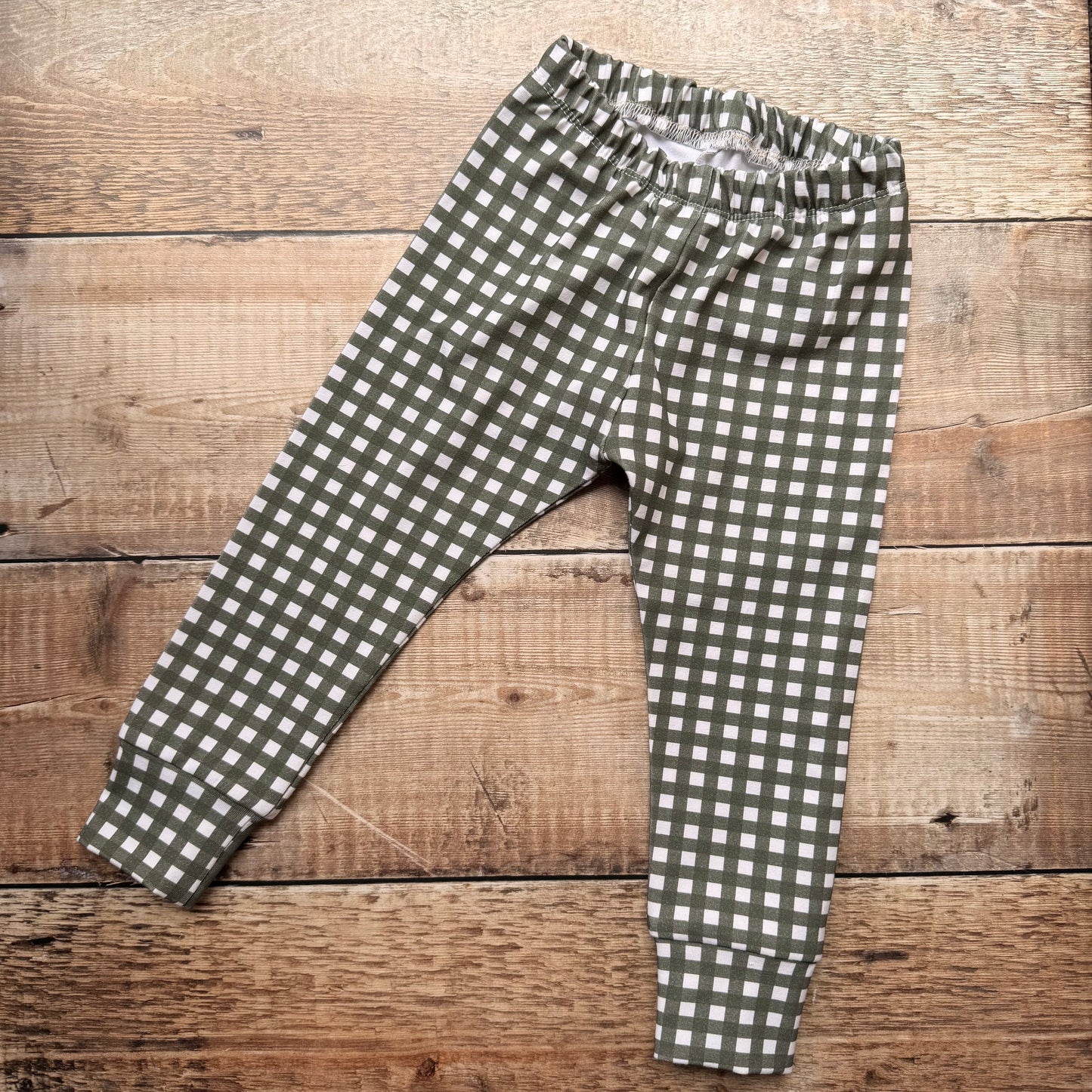 Leggings | Dark Green Gingham