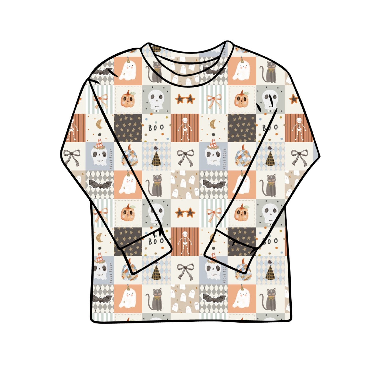 Baggy Tees | Long + Short Sleeve | Patchwork Boo