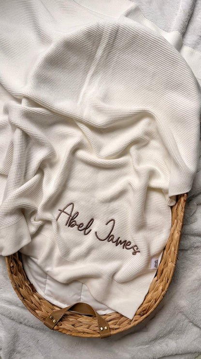 ALL COLOURS - Personalised Baby Blanket