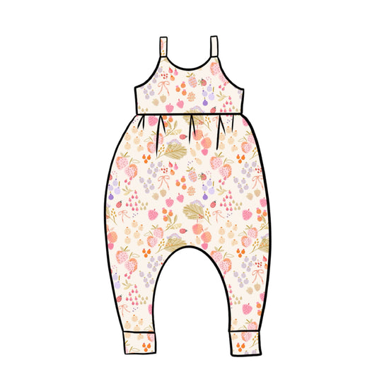 Gathered Romper | Summer Fruits