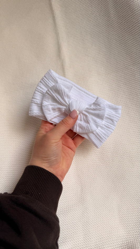White Soft Baby Headband