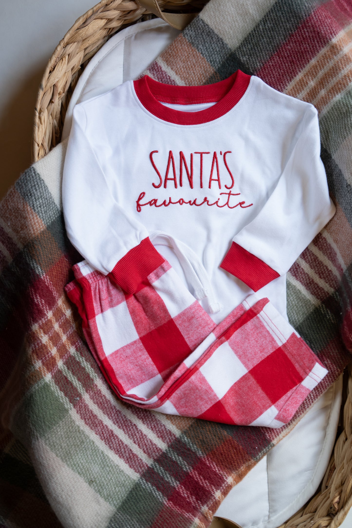 Red Check Personalised Pj's
