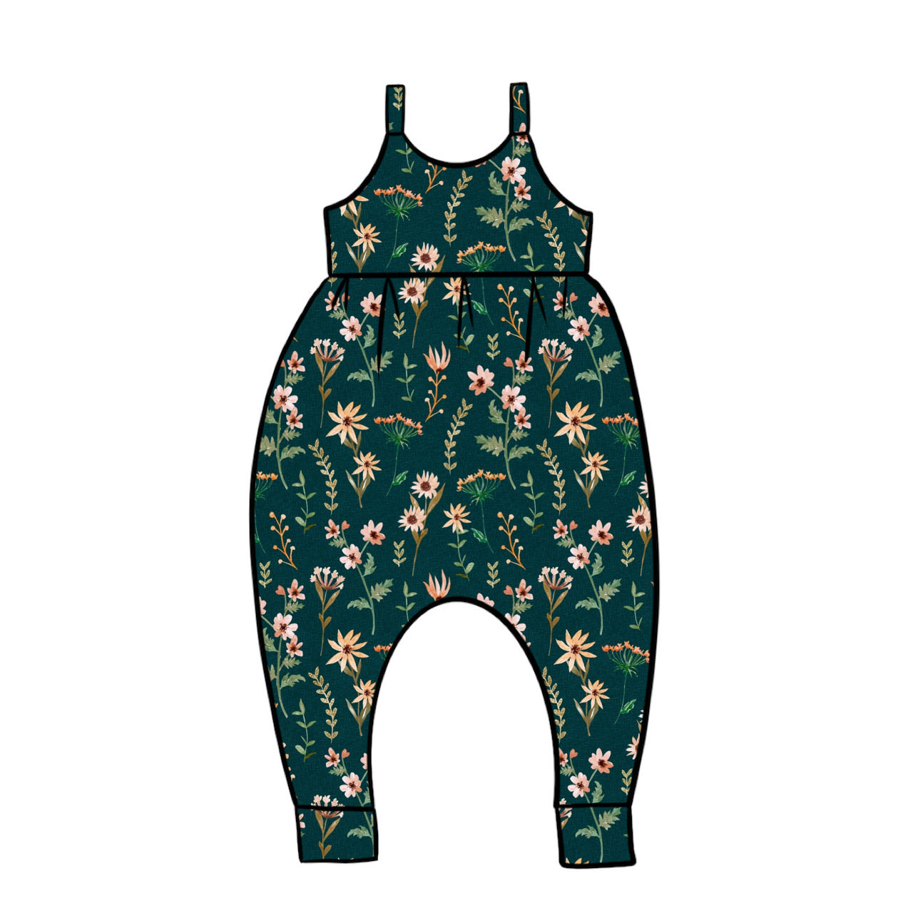 Gathered Romper | Fields Of Green