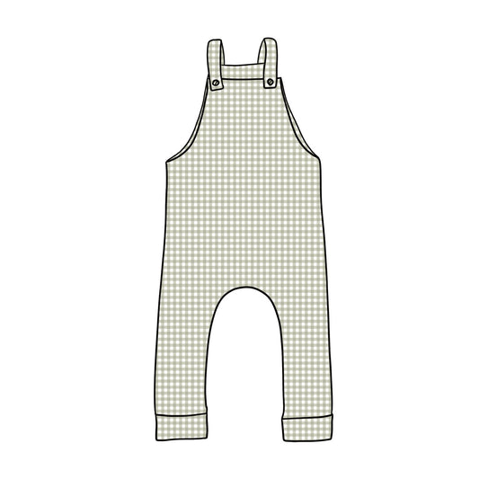 Dungarees | Sage Gingham