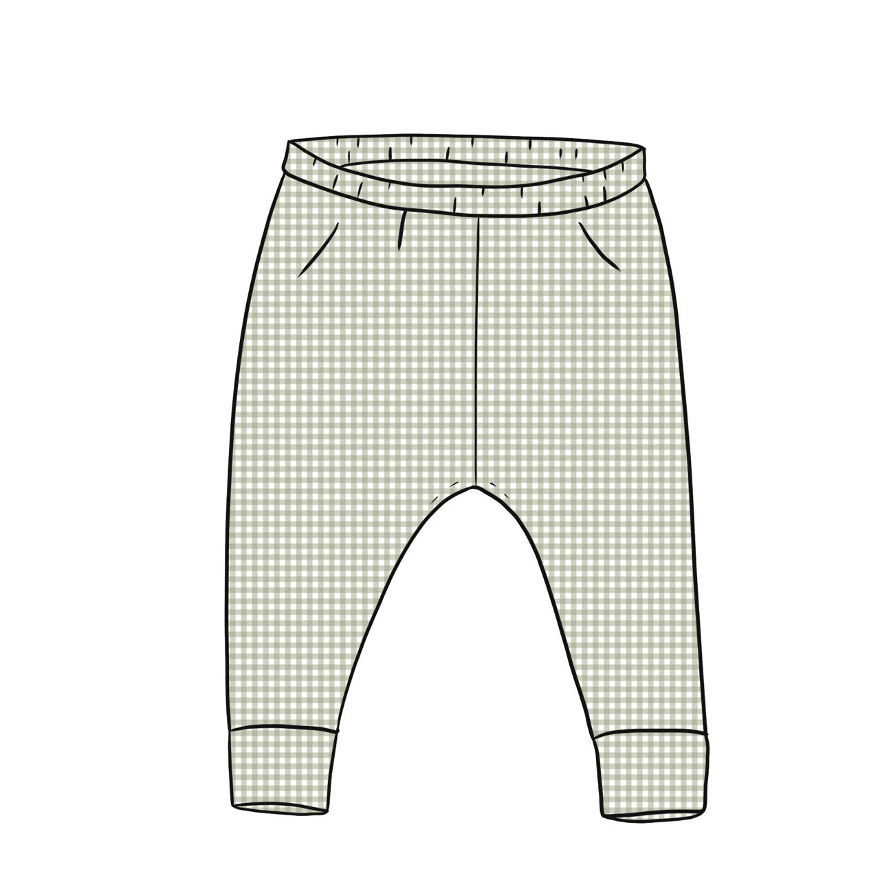 Junior Leggings | Sage Gingham