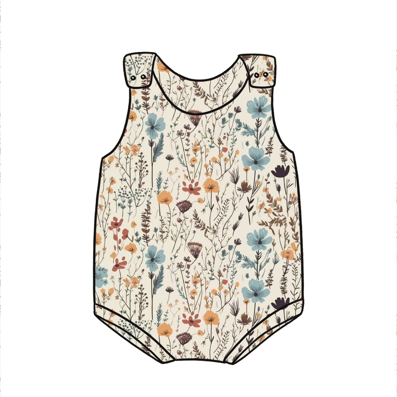 Bummie Romper | Autumn Wildflower