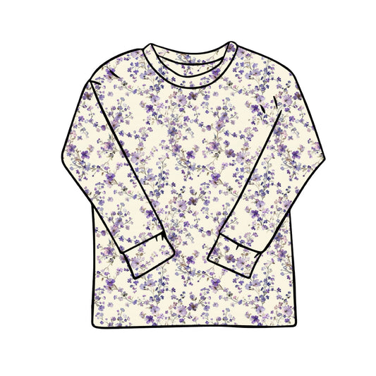 Baggy Tees | Long + Short Sleeve | Lavender Blossom