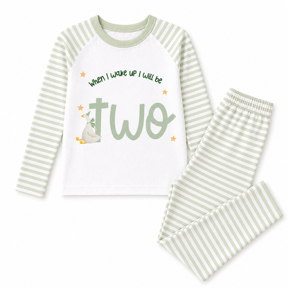 Green Stripe When I Wake Up Pyjamas