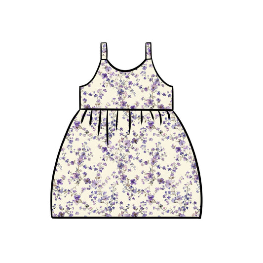Gathered Dress | Lavender Blossom