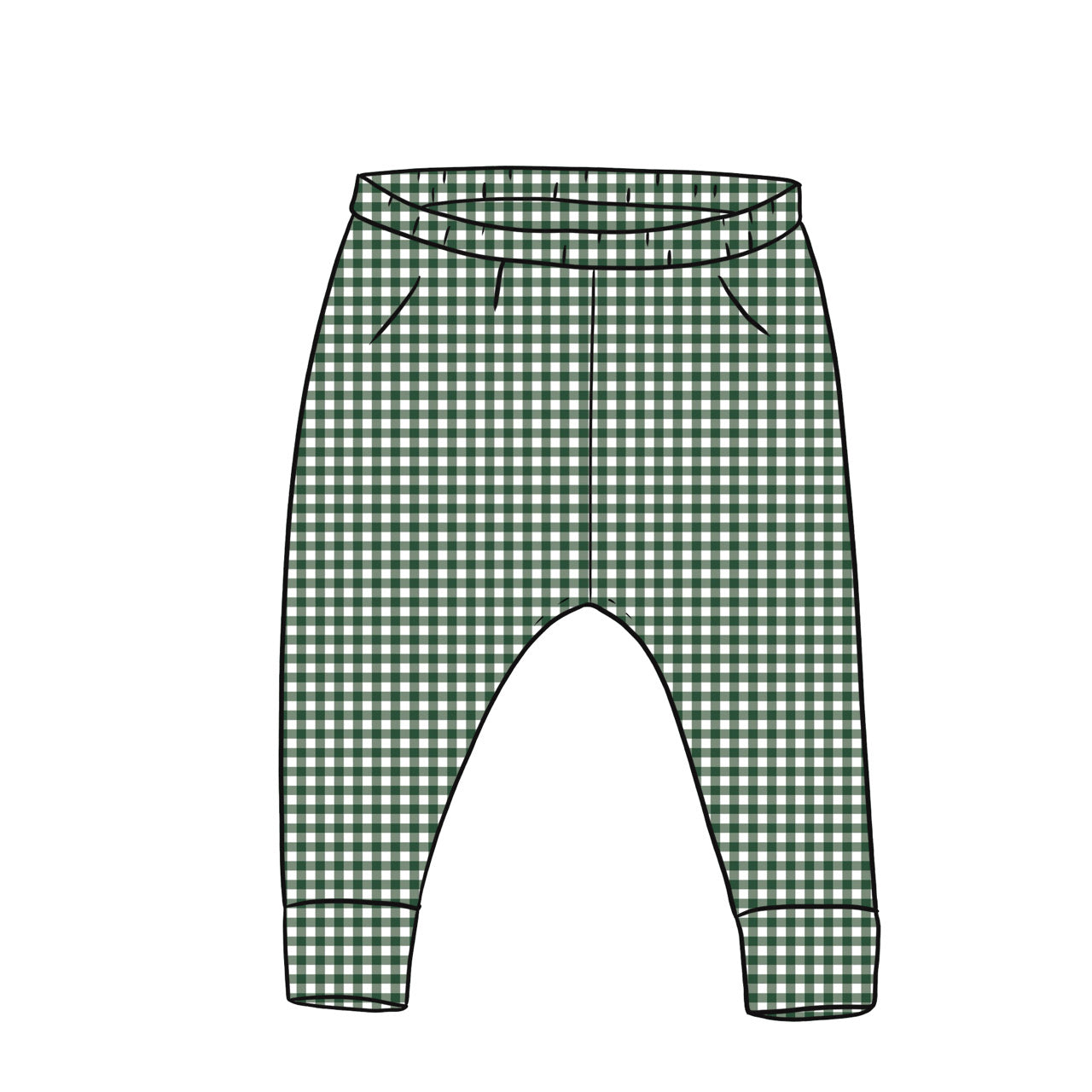 Leggings | Green Gingham
