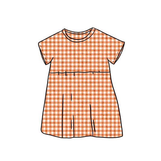 Tunic Dress | Orange Gingham