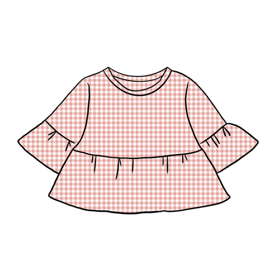Peplum Tops | Pink Gingham