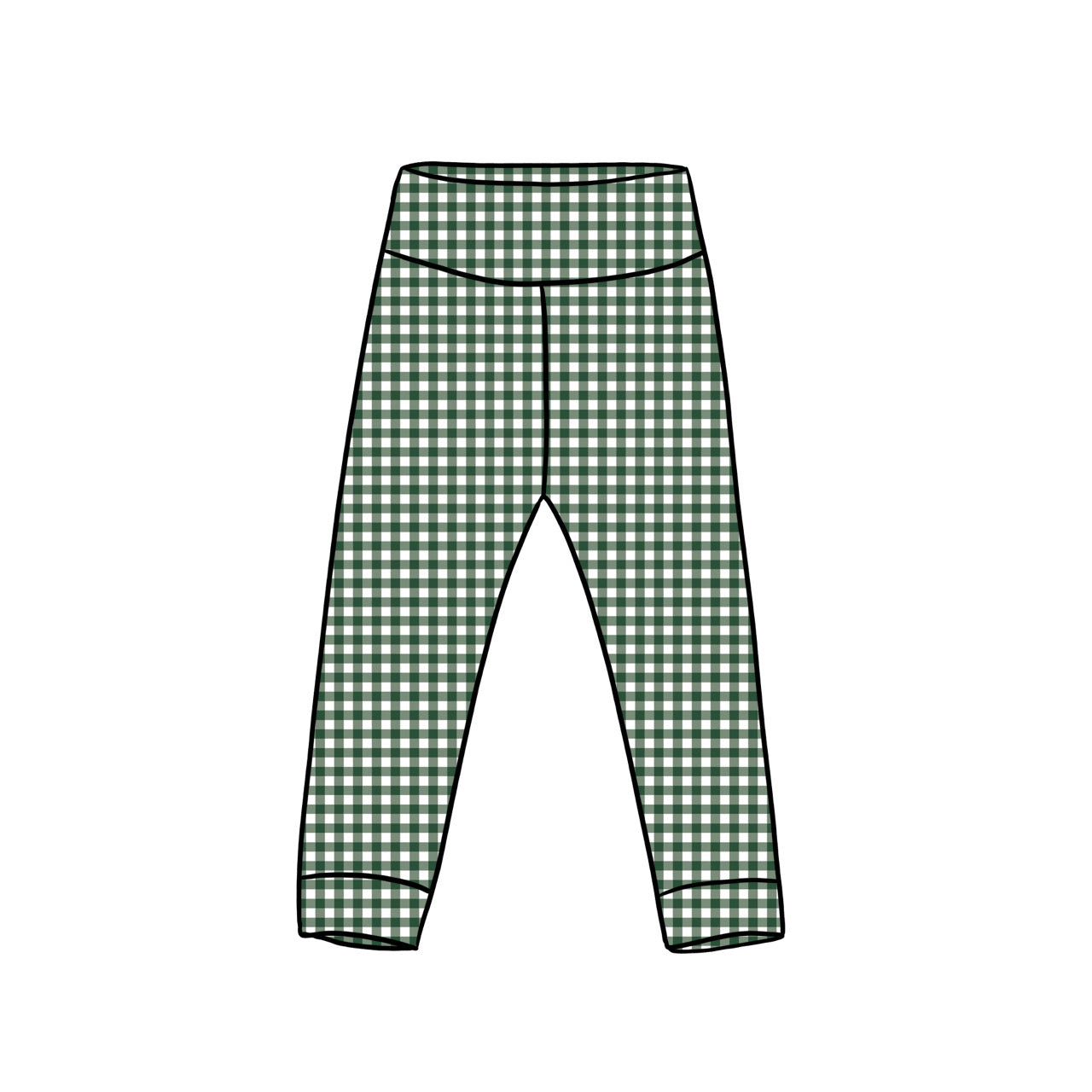 Leggings | Green Gingham