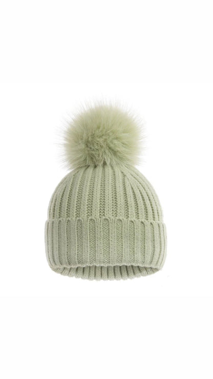 Personalised Baby Beanie Pom Hat 0-12M