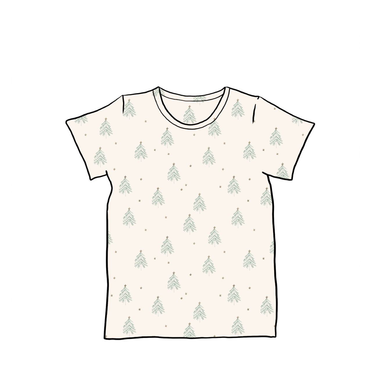 Baggy Tees | Long + Short Sleeve | Christmas Trees