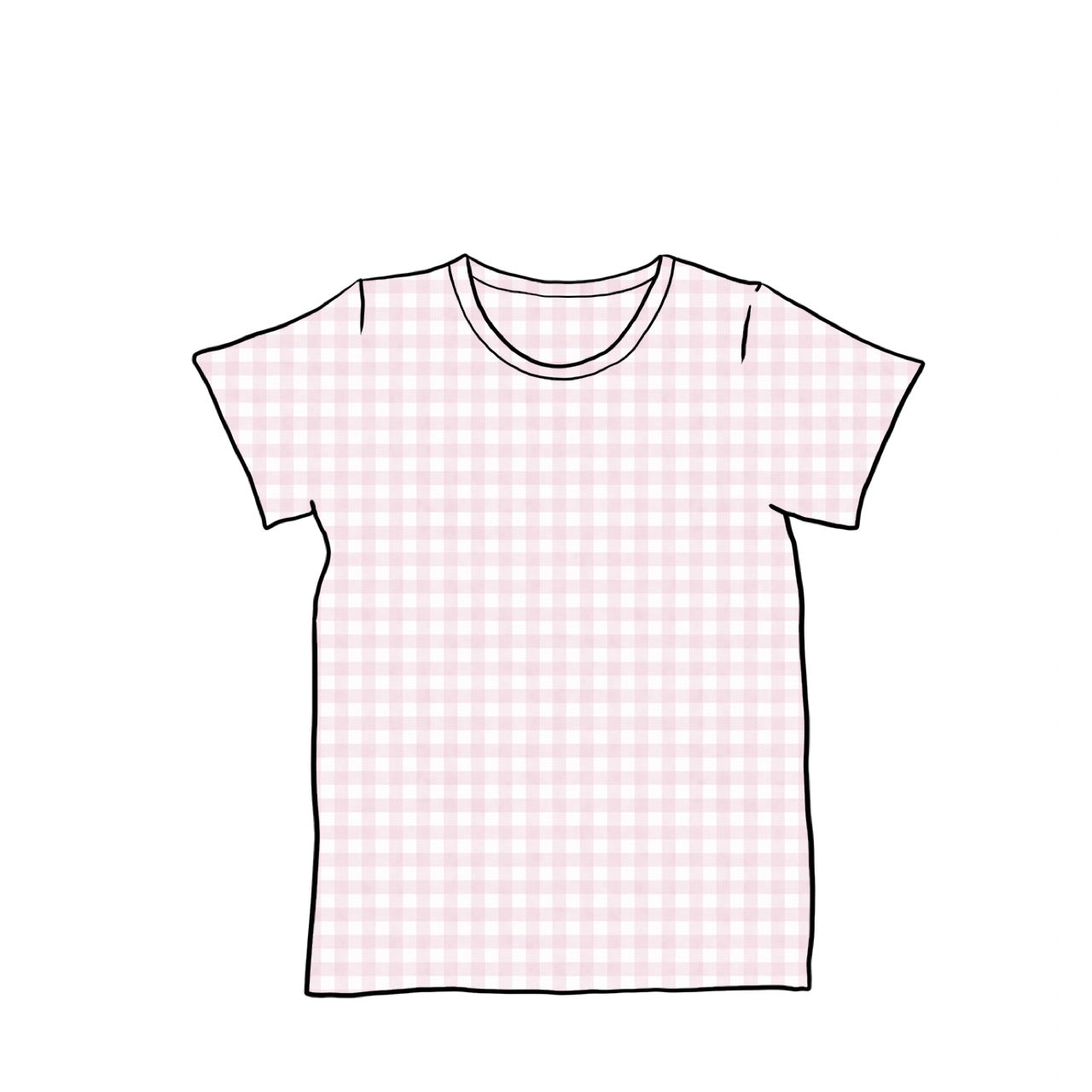 Baggy Tees | Long + Short Sleeve | Pink Gingham