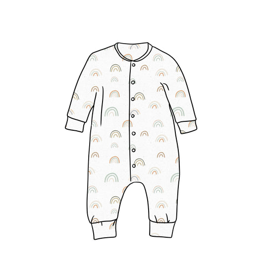 Popperdown Romper | Boho Rainbow