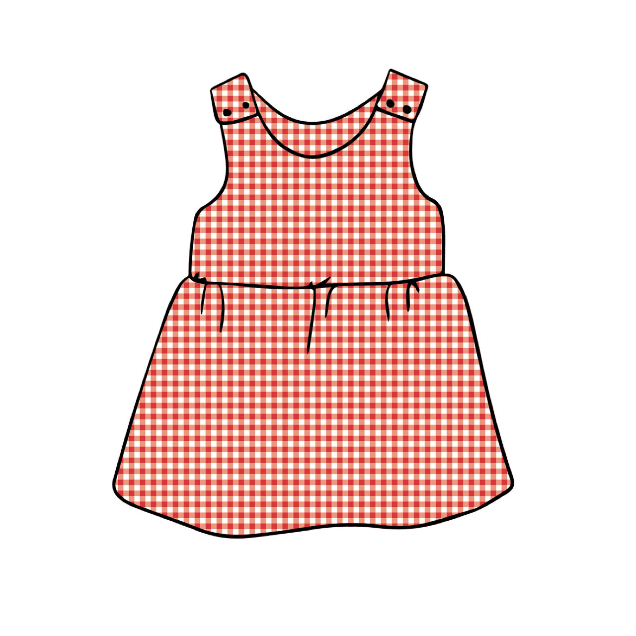 Pinny Dress | Red Gingham