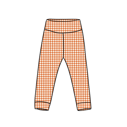 Leggings | Orange Gingham