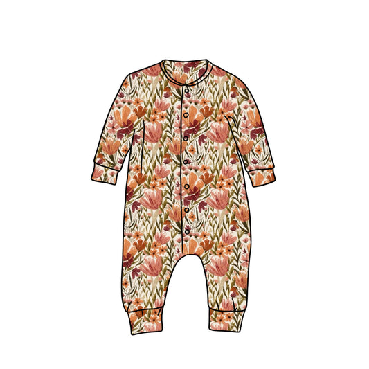 Popperdown Romper | Rustic Meadow