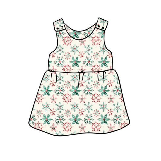 Pinny Dress | Festive Snowflakes