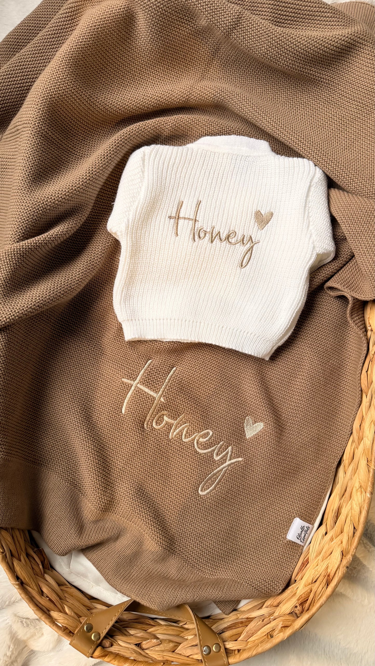 ALL COLOURS - Personalised Baby Blanket